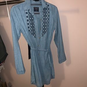 Long sleeve button up dress